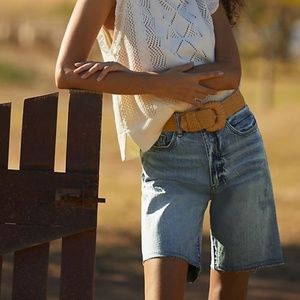 Anthropologie Pilcro Distressed Denim Bermuda Shorts